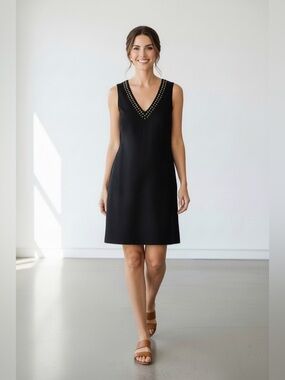 BB Dakota Brayton Faux Suede Mini Shift Dress Black Party Dress Size XS